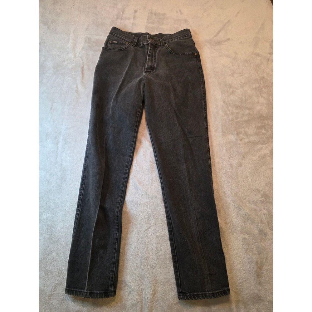 Lee Original Jeans Mens 30x30 Black Straight Leg Denim Pants